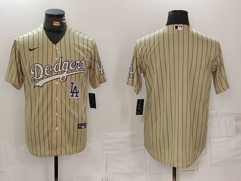 Men Los Angeles Dodgers Blank Cream Stripe Game 2024 Nike MLB Jersey style 2->los angeles dodgers->MLB Jersey
